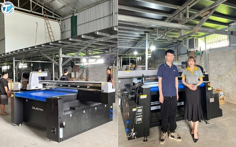 Máy in UV băng tải Dlican - Bước ngoặt trong công nghệ in công nghiệp